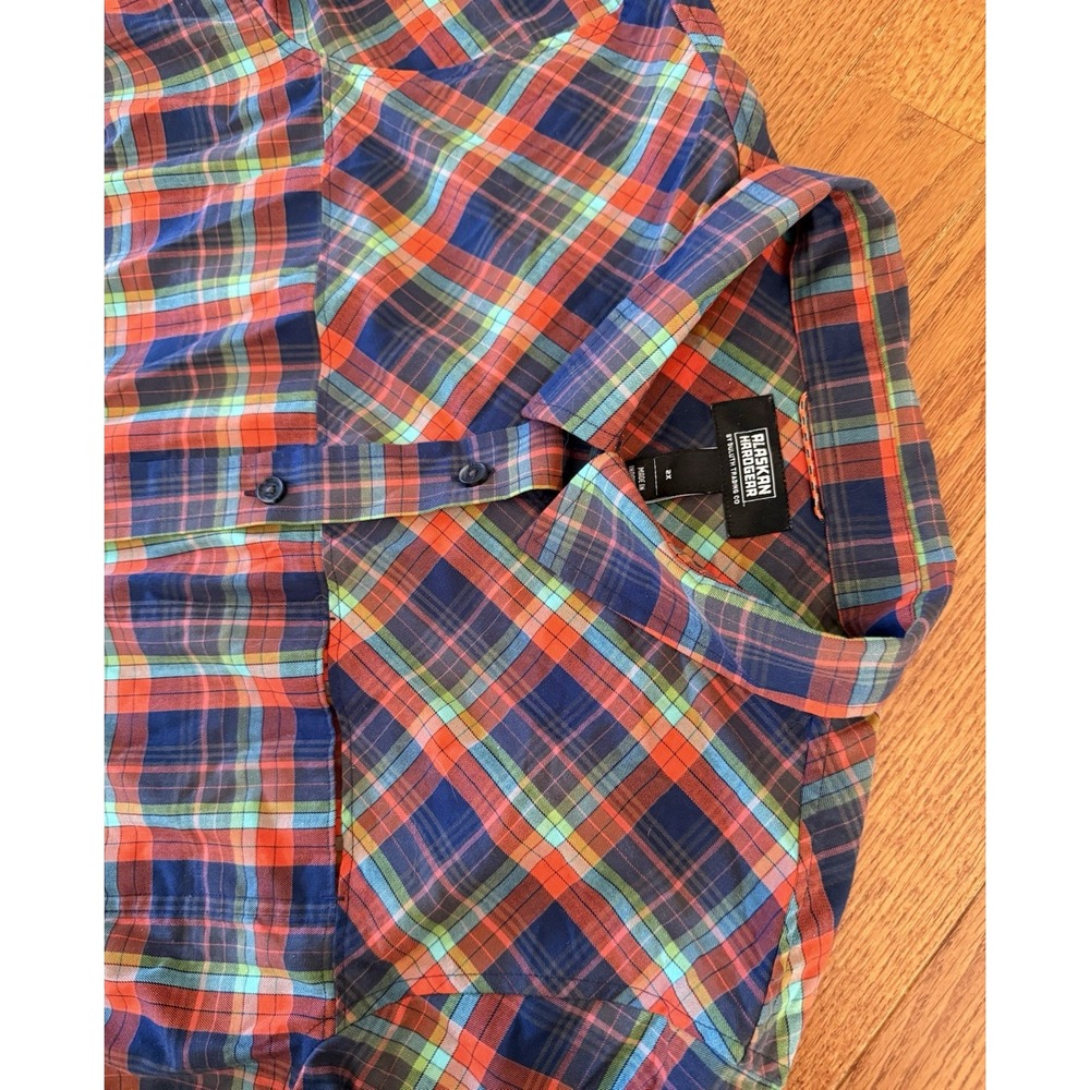 Duluth Alaskan Hardgear Midnight Sun Wool Blend Shirt Womens 2X Red Plaid EUC